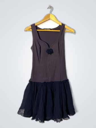 Gray and Black Dress