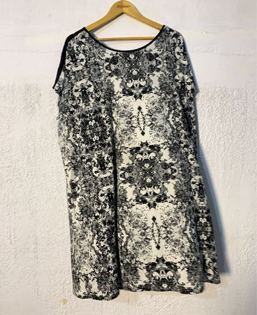 Black and White Floral Dress
