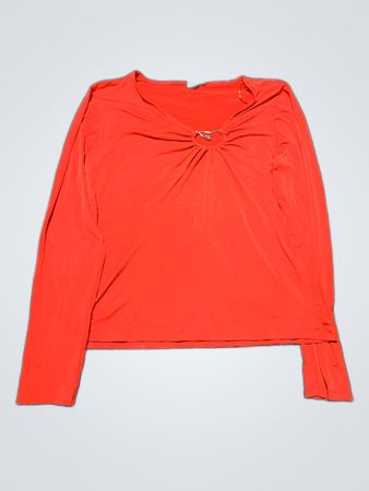 Red Long-Sleeve Top