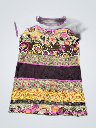 Brown Floral T-Shirt Dress