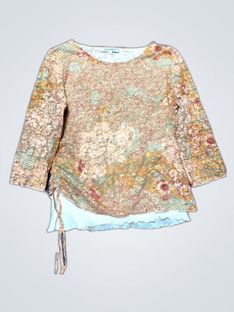 Jacqueline Blu Floral Long Sleeve Top