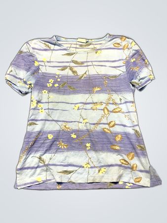Purple Floral Short Sleeve Shirt