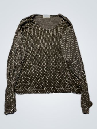 Black Polka Dot Long Sleeve Shirt