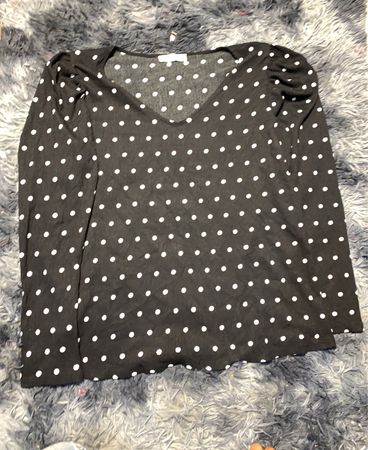 Black Polka Dot Blouse