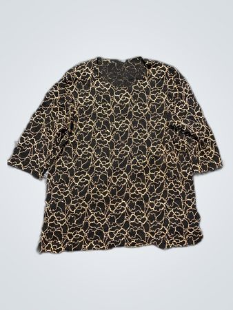Black and Gold Patterned Shirt
