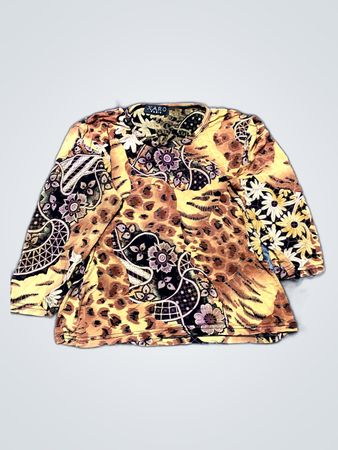 XARO Women’s Animal Print Long Sleeve Shirt