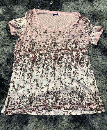 Pink Floral Short Sleeve Shirt