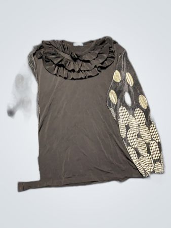 Zara Black Ruffled Sleeve Blouse