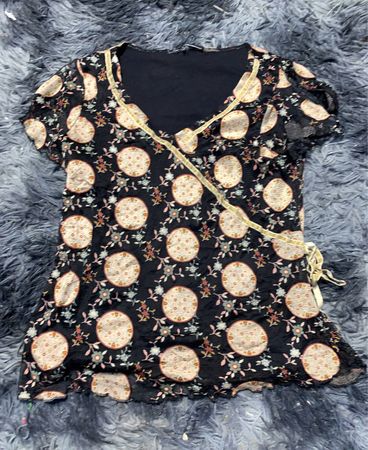 Black Floral Top
