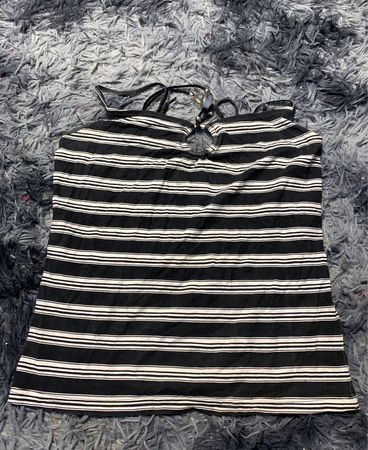 Black and White Striped Tank Top