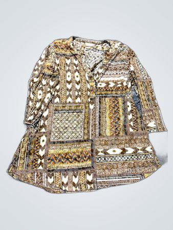 Brown Patchwork Shirt