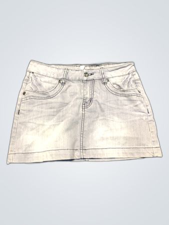 Light Gray Denim Skirt