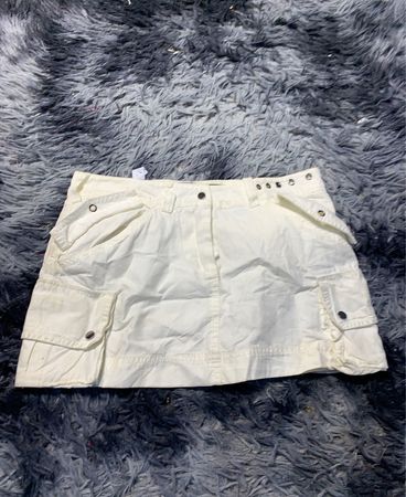 White Cargo Skirt