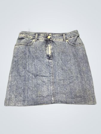Denim Skirt with Embellishments