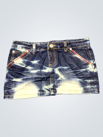 Bleached Denim Skirt