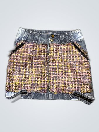 Tweed and Denim Skirt