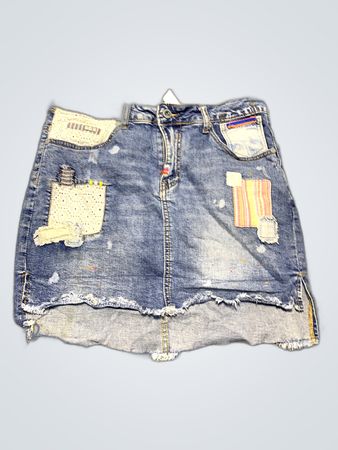Dsquared2 Patchwork Denim Mini Skirt