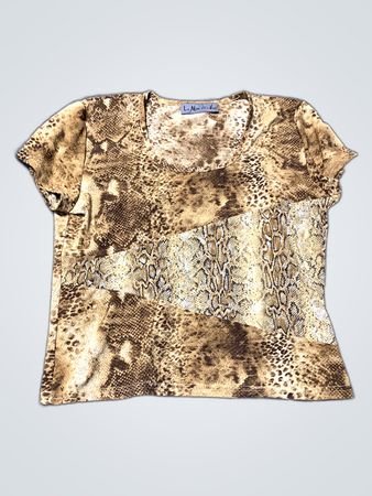 La Most Vé Snakeskin Print T-Shirt