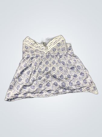 Blue Patterned Tank Top