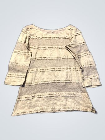 Brown Striped Long Sleeve Top