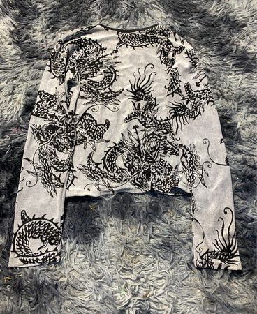 Exelix Dragon Print Long Sleeve Shirt