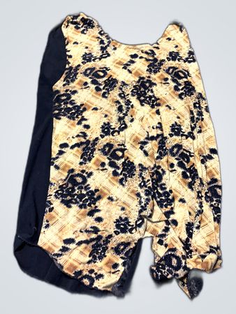 Animal Print Top and Black Pants