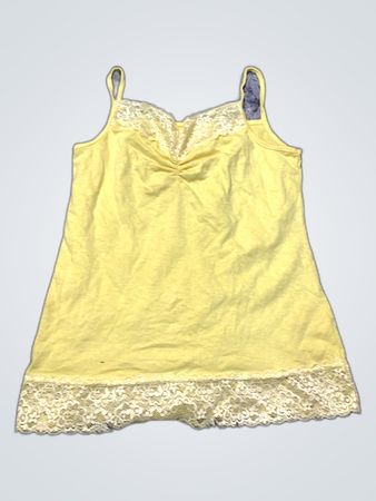 Yellow Lace Trim Camisole