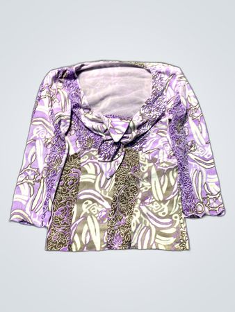 Purple and Brown Patterned Jacket
