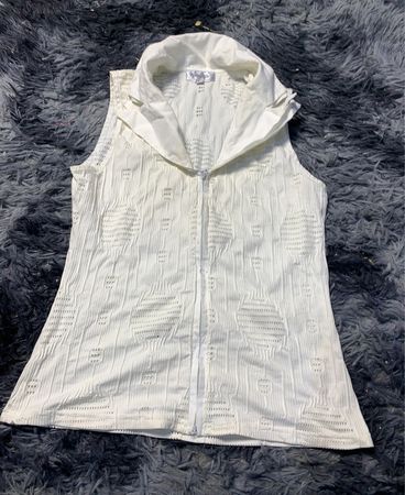 White Sleeveless Shirt