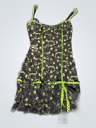 Black and Green Floral Camisole
