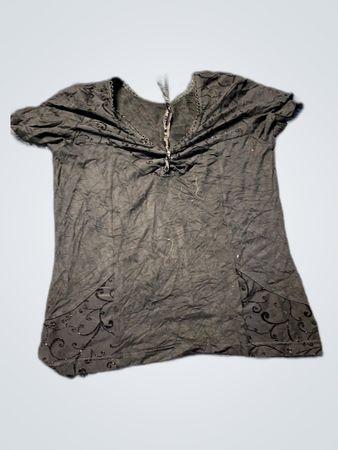 Black Short Sleeve Top