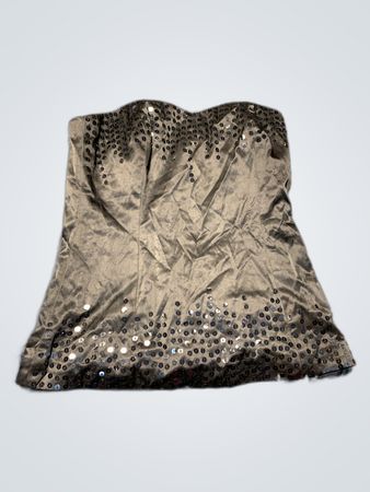 Zara Sequin Strapless Bustier Top