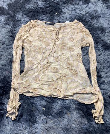 Mango Paisley Print Chiffon Blouse