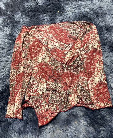 Red Paisley Blouse