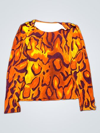 Orange and Purple Patterned Top