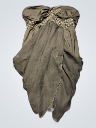 Gray Strapless Dress