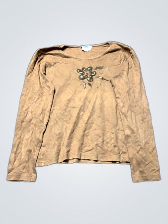 Brown Long Sleeve Shirt with Snake Design