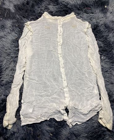 White Long-Sleeve Blouse