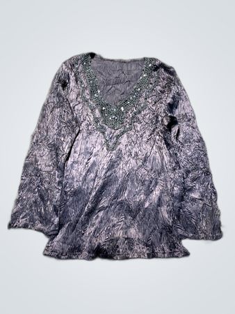 Dark Blue Long-Sleeve Top