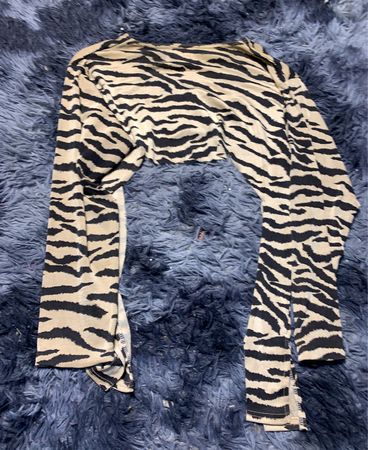 Zebra Print Long Sleeve Top