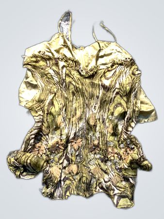 Green and Brown Patterned Top