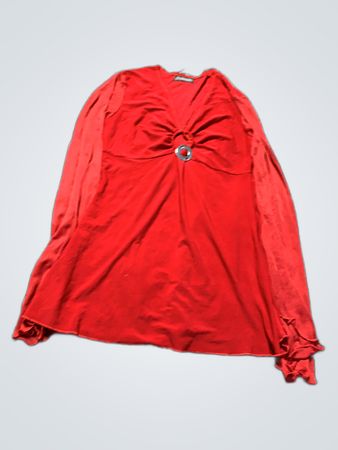 Red Long-Sleeve Top