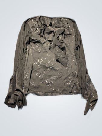 Black Long-Sleeve Blouse with Sequins