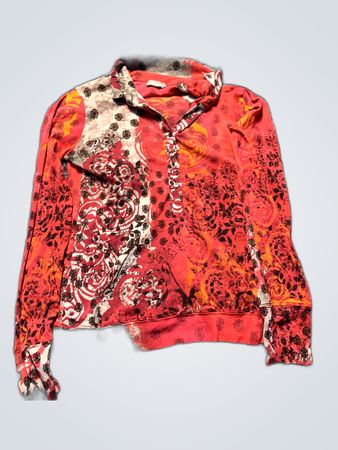Mango Floral Print Long Sleeve Blouse