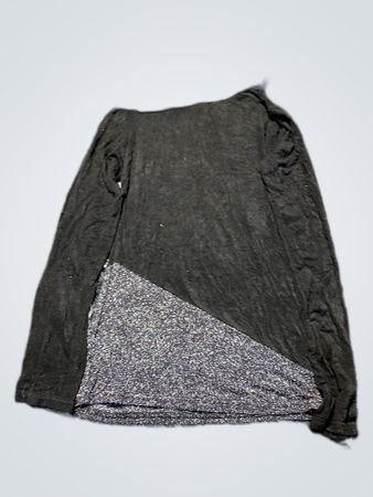 Long Sleeve Top with Gray and Black Paneling