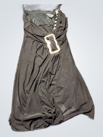 Black Dress with Green Lace Top