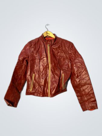 Vintage Red Leather Jacket