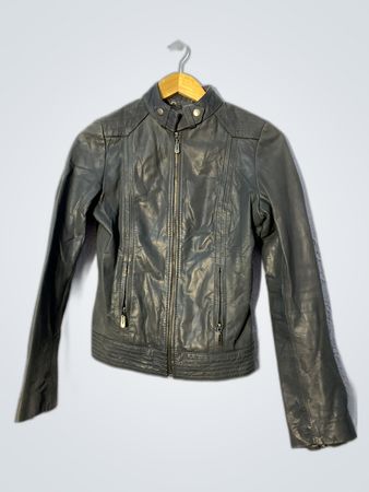 Unbranded Black Leather Biker Jacket