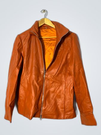 Burnt Orange Leather Jacket