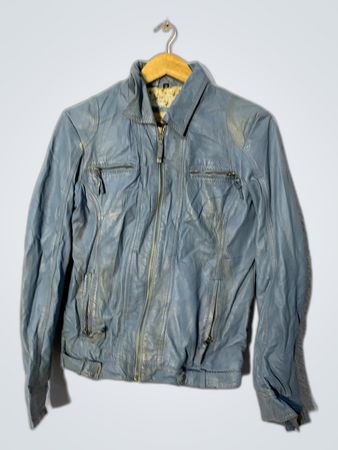 Rino & Pelle Blue Leather Jacket
